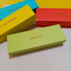 Ashland Gift Magnetic Closure set of 4 Bright Coloured Keepsake New Boxes